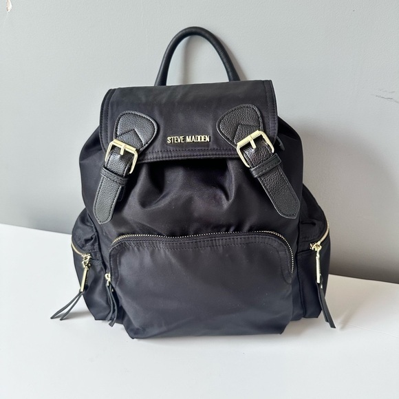 Steve Madden Handbags - Steve Madden Nylon Blackpack in Black School College